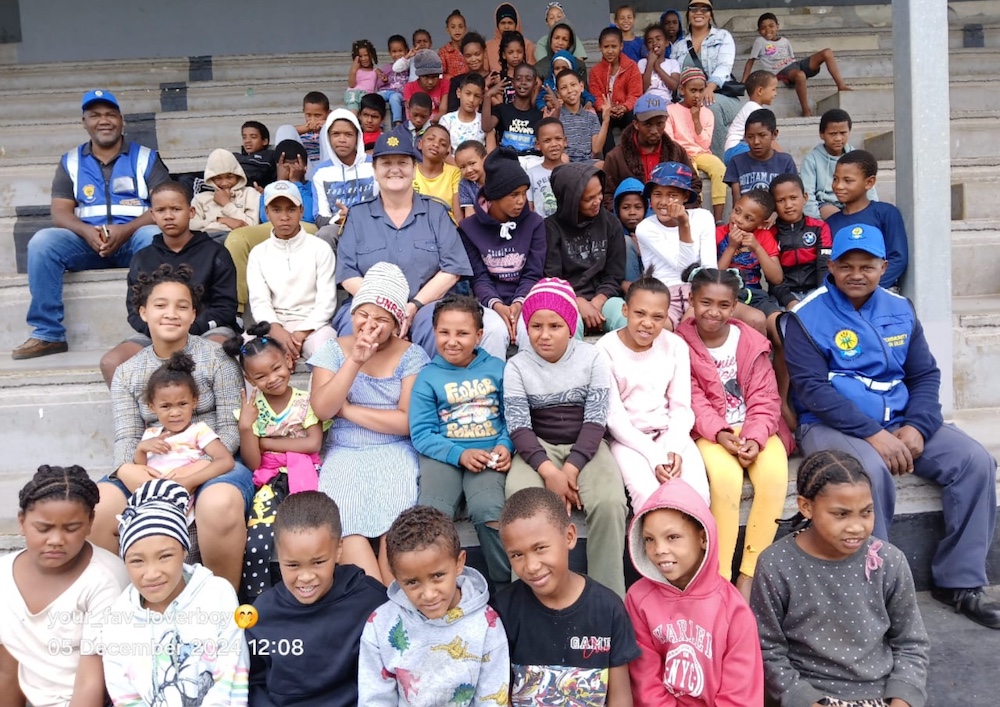 Community gathering in rural area